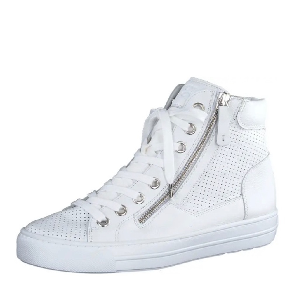 Mac High Top Sneaker White Leather. Never worn